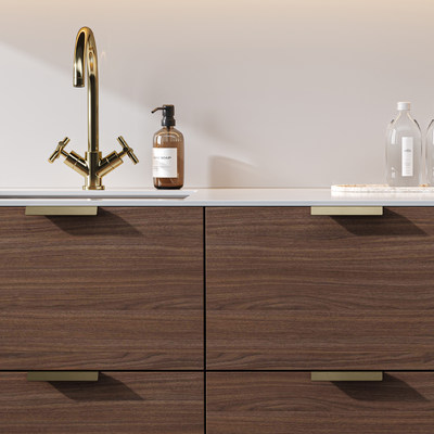 Ручка меб. накладная алюм. GEOS 960/1000 черный матовый, AKS 112931