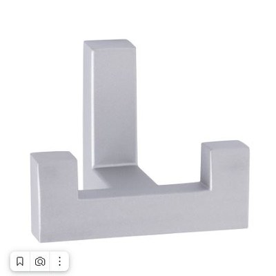 Крючок EVA NEO алюминий матовый SC, двухрожковый (уп25 шт) 3964