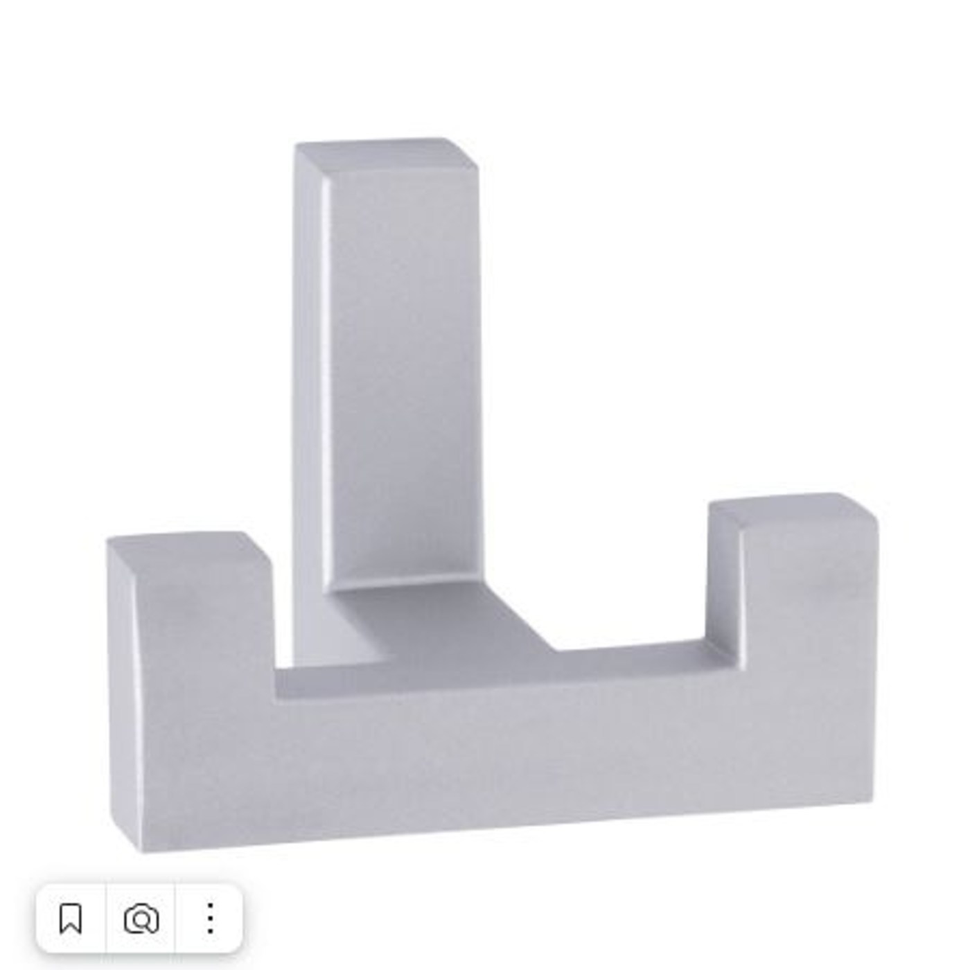 Крючок EVA NEO алюминий матовый SC, двухрожковый (уп25 шт) 3964