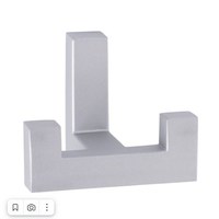 Крючок EVA NEO алюминий матовый SC, двухрожковый (уп25 шт) 3964