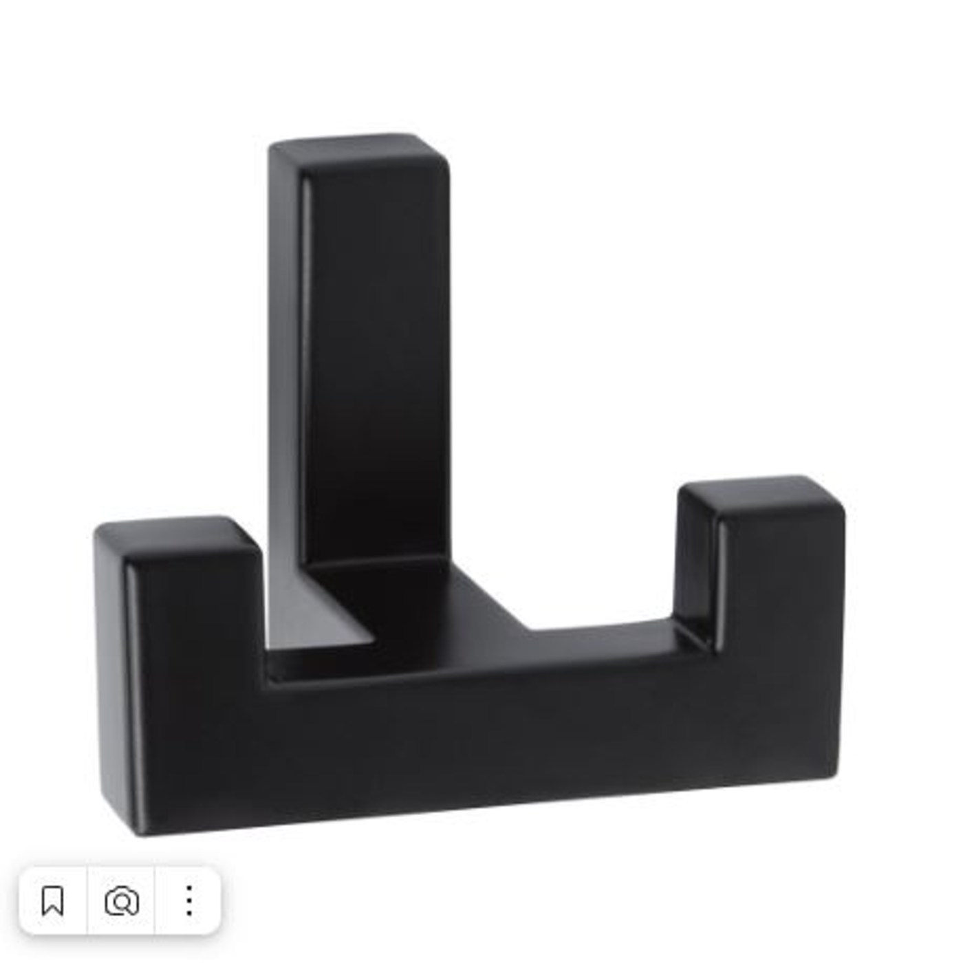 Крючок EVA NEO черный матовый MBA, двухрожковый (уп25 шт) 3965