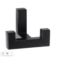 Крючок EVA NEO черный матовый MBA, двухрожковый (уп25 шт) 3965