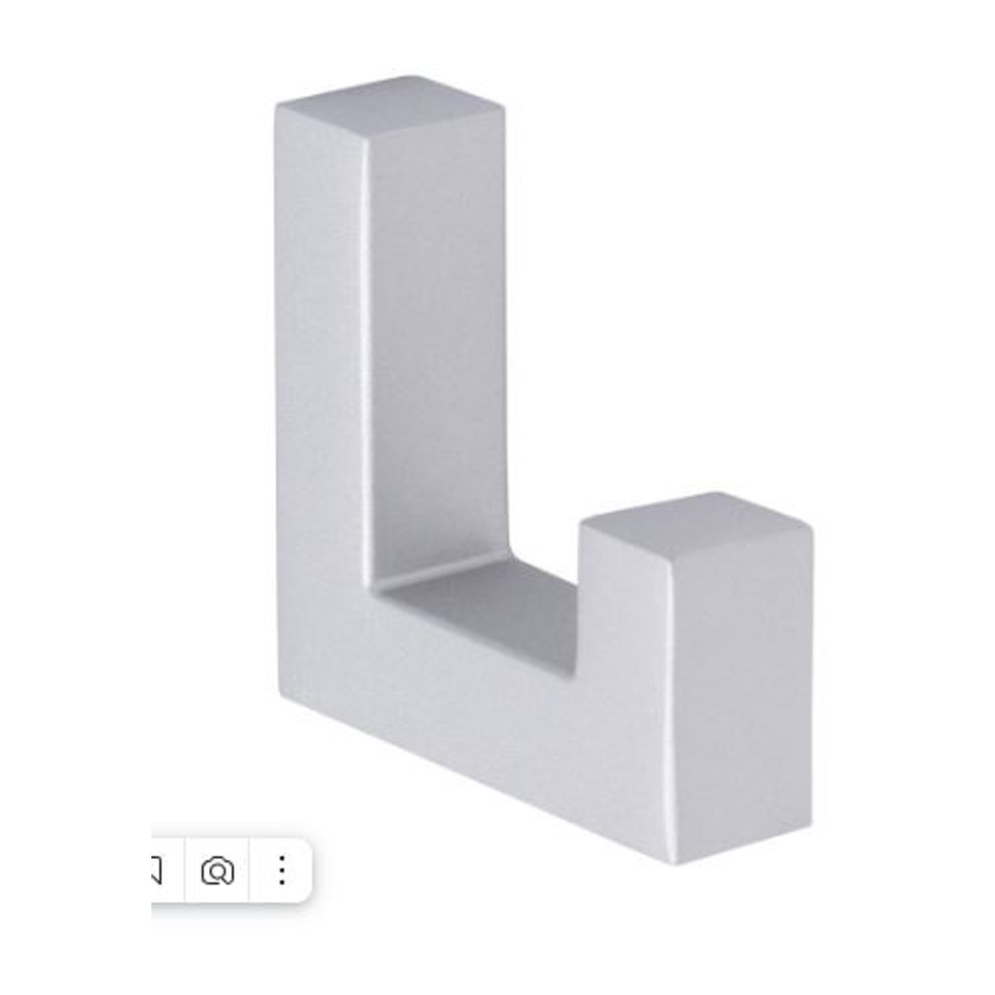 Крючок EVA NEO алюминий матовый SC, однорожковый (уп40 шт) 3967