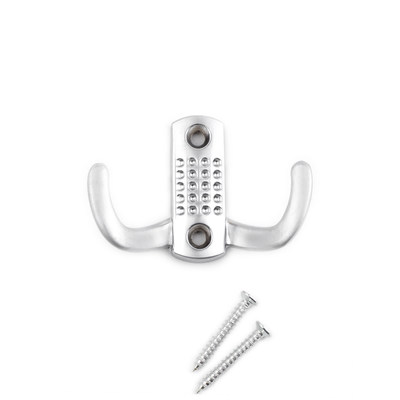 Крючок мебельный с точками двух рожковый HE(L)203SC ПАРТНЕР