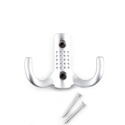 Крючок мебельный с точками  двух рожковый HE203SC   ПАРТНЕР