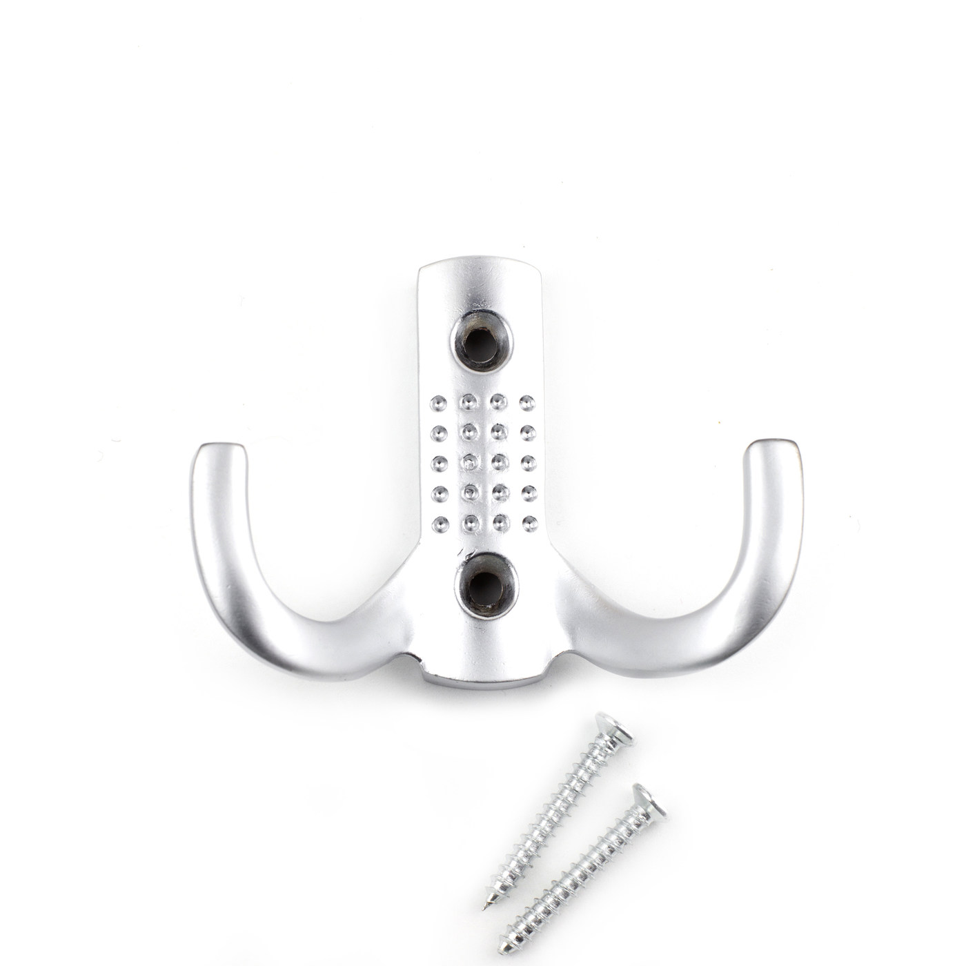 Крючок мебельный с точками  двух рожковый HE203SC   ПАРТНЕР