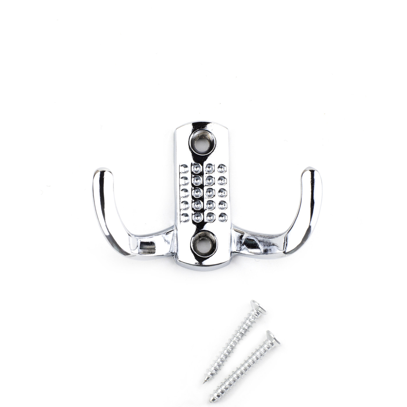 Крючок мебельный с точками двух рожковый HE(L)203СР ПАРТНЕР