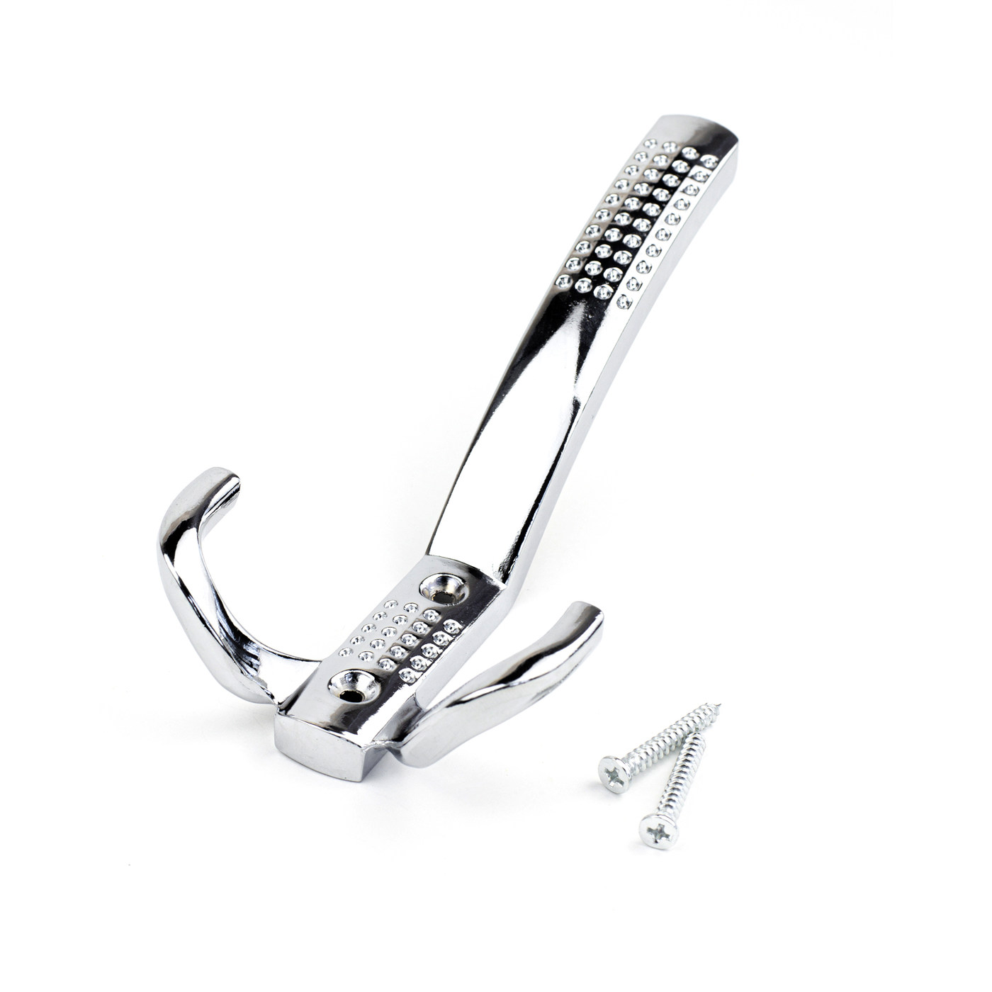 Крючок мебельный с точками трех рожковый (усиленный) HE303CP ПАРТНЕР