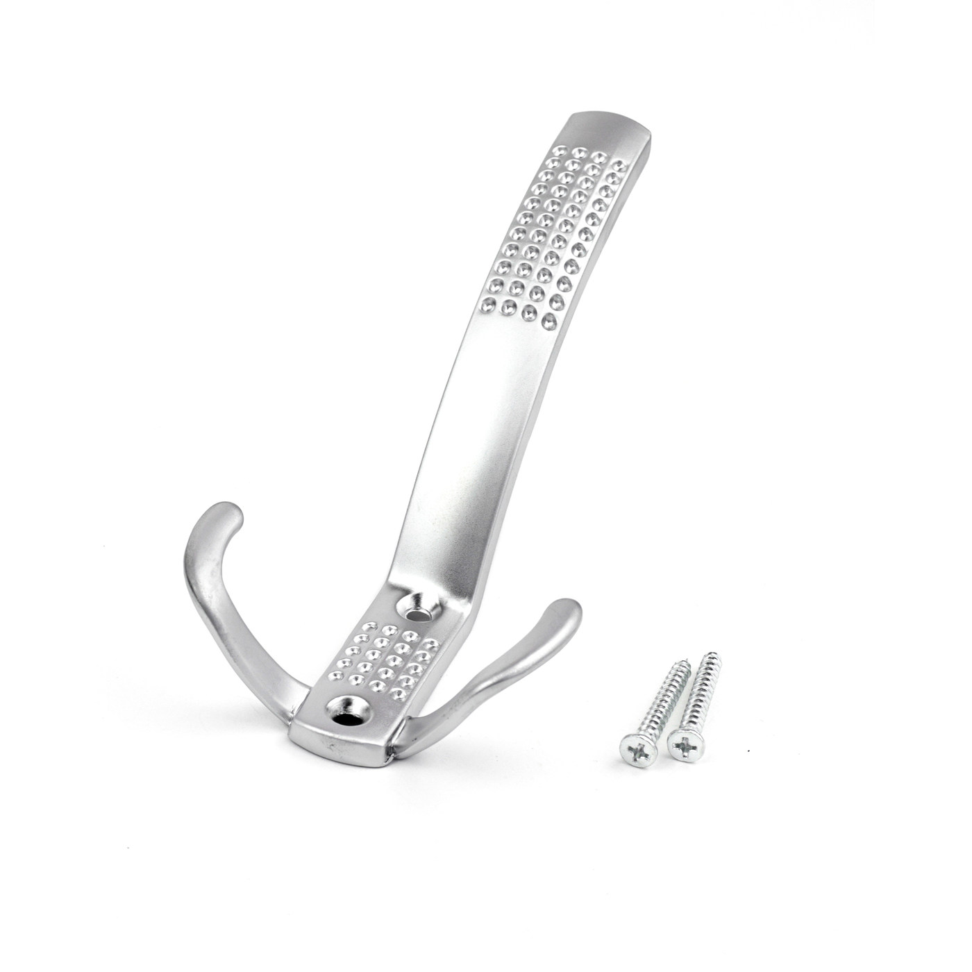 Крючок мебельный с точками трех рожковый хром матовый HE(L)303SС ПАРТНЕР