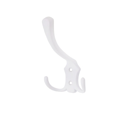 Крючок мебельный трехрожковый WP59 белый AKS 69612