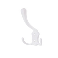 Крючок мебельный трехрожковый WP59 белый AKS 69612