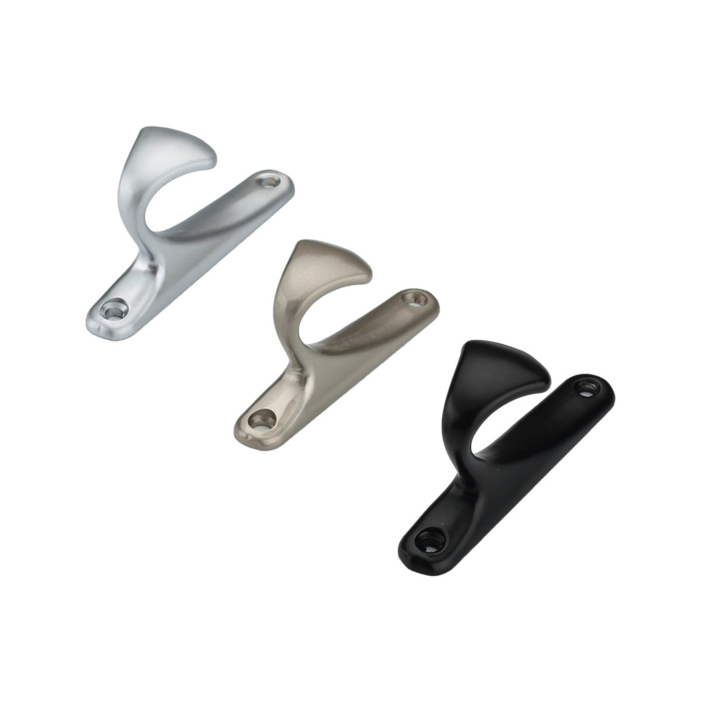 Крючок мебельный однорожковый DELTA черный AKS  56834