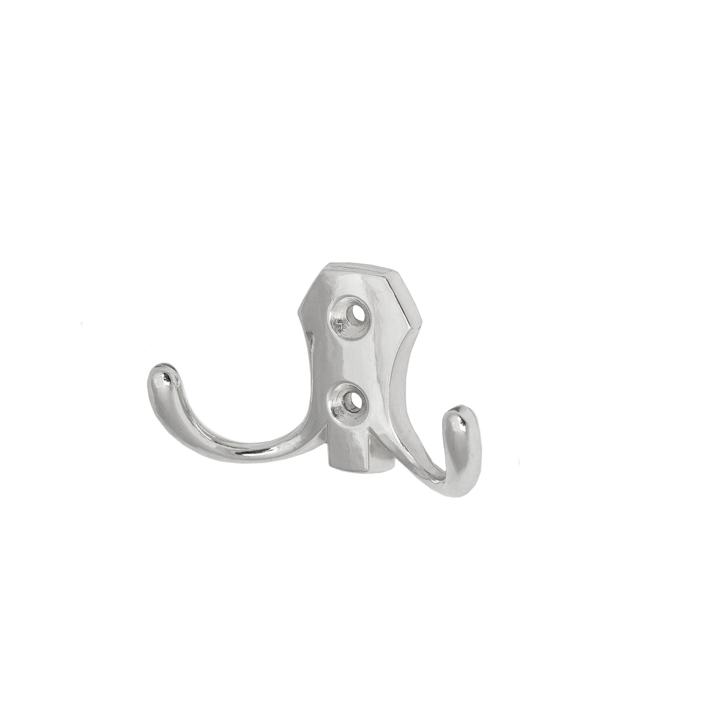 Крючок мебельный двухрожковый WP89 хром AKS  62138 (старый код 54105)