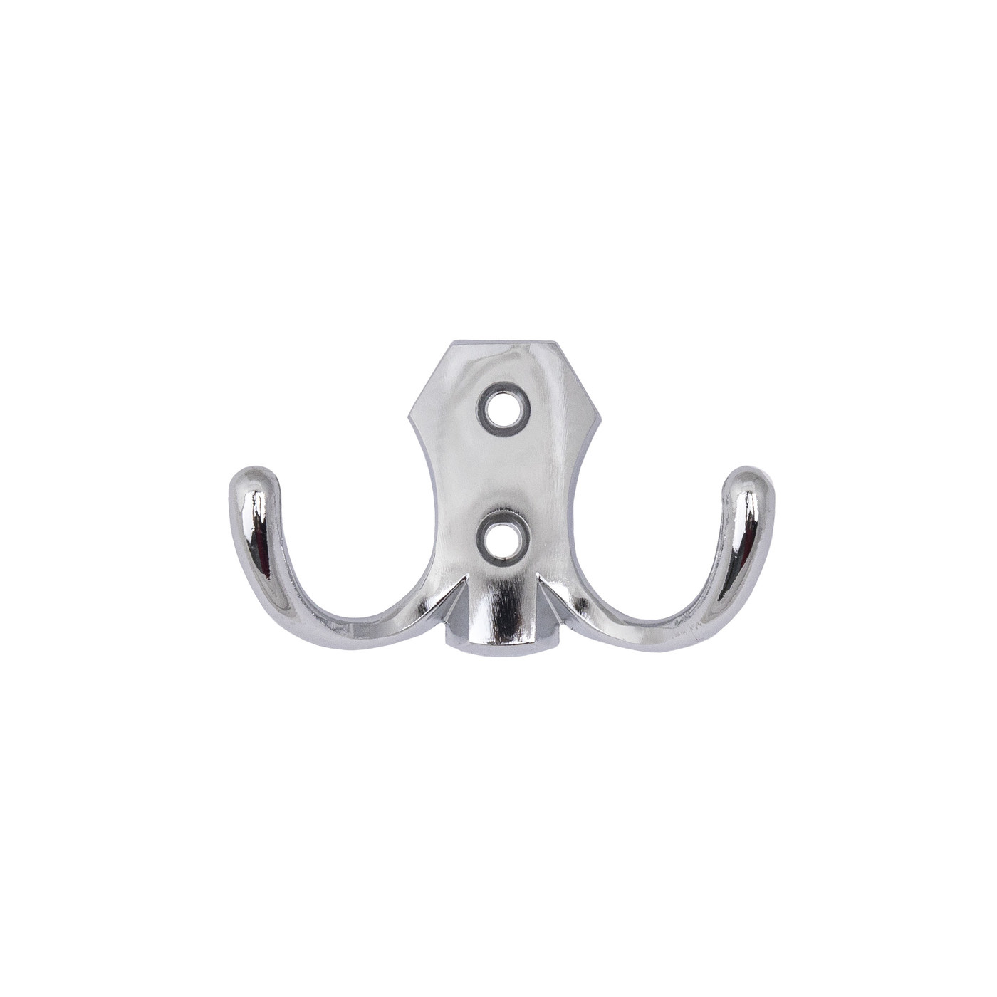 Крючок мебельный двухрожковый WP89 хром AKS  62138 (старый код 54105)