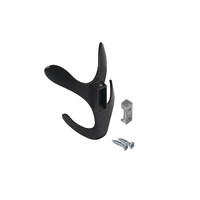 Крючок мебельный четырехрожковый KORAL черный матовый AKS 64163