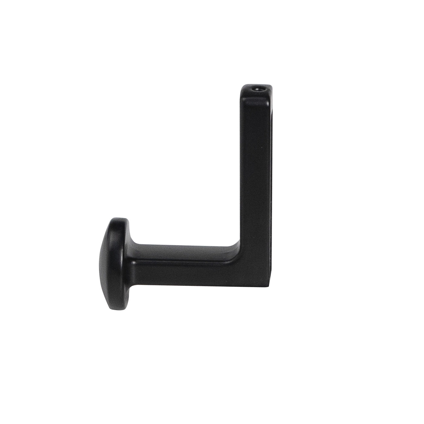 Крючок мебельный однорожковый KING черный матовый AKS 90276