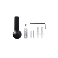 Крючок мебельный однорожковый KING черный матовый AKS 90276