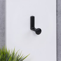 Крючок мебельный однорожковый KING черный матовый AKS 90276