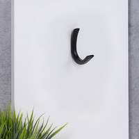 Крючок мебельный однорожковый SKY черный матовый AKS 81599