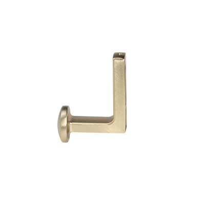 Крючок мебельный однорожковый KING брашированное золото AKS 90279