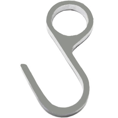 Крючок на релинг несъемный черный AKS 73121