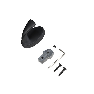 Крючок мебельный однорожковый QUEEN черный матовый AKS 90285