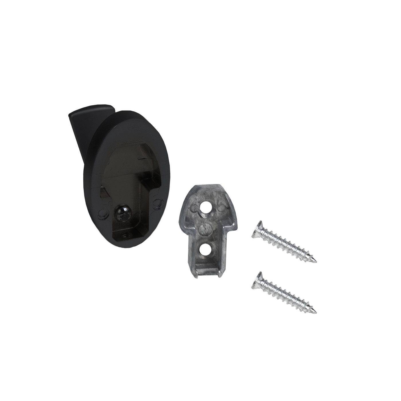 Крючок мебельный однорожковый QUEEN черный матовый AKS 90285