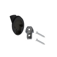 Крючок мебельный однорожковый QUEEN черный матовый AKS 90285