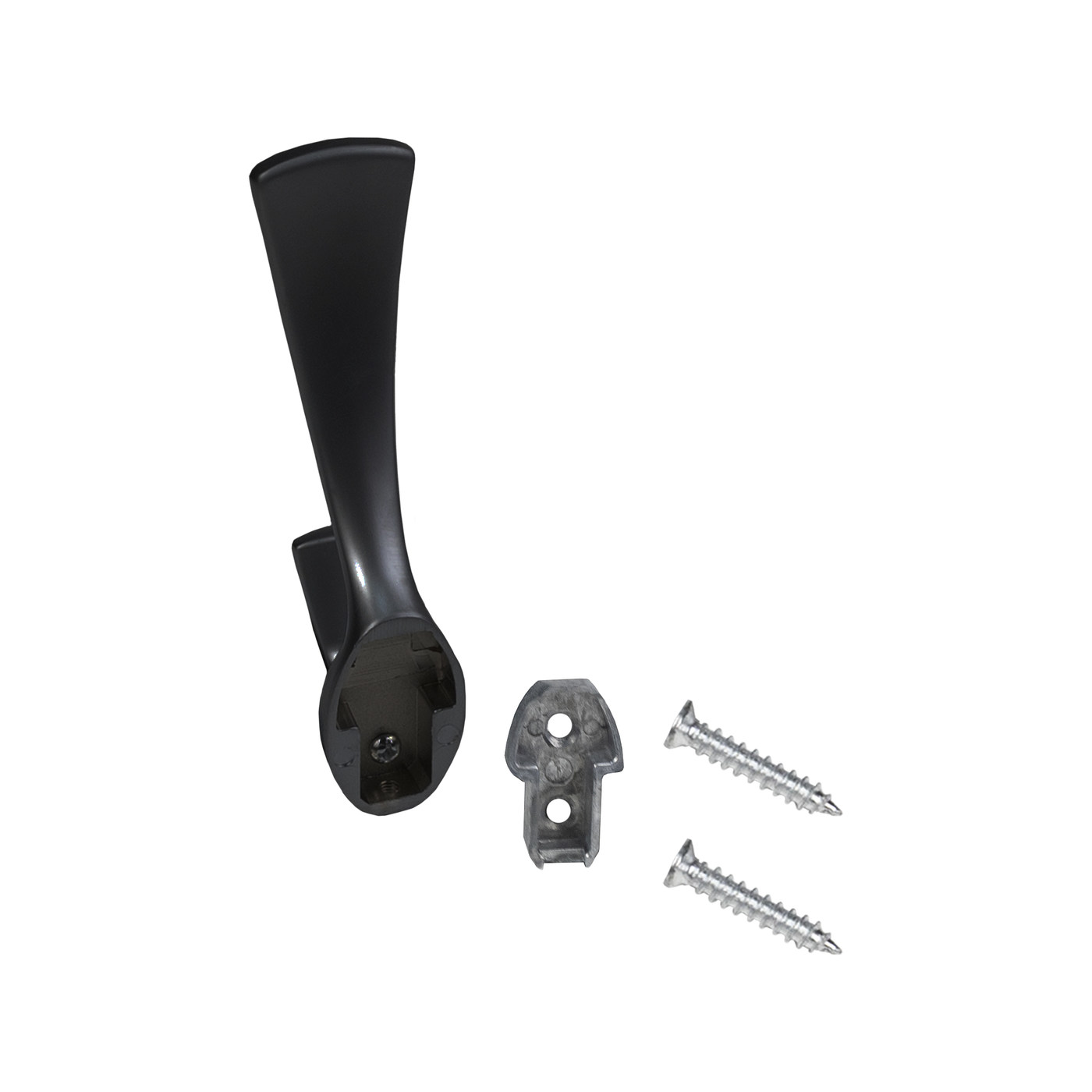 Крючок мебельный двухрожковый QUEEN черный матовый AKS 90281