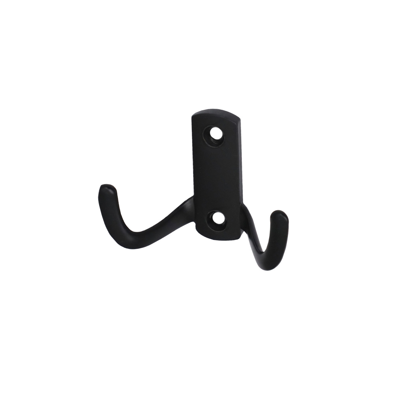 Крючок мебельный двухрожковый WP13 черный AKS  69606
