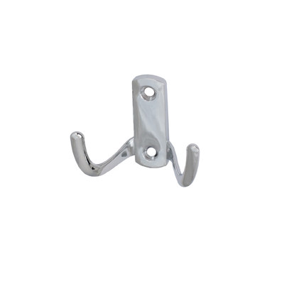 Крючок мебельный двухрожковый WP13 черный AKS  69606