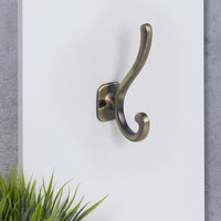 Крючок мебельный двухрожковый AКKORD античная латунь матовая AKS 68416