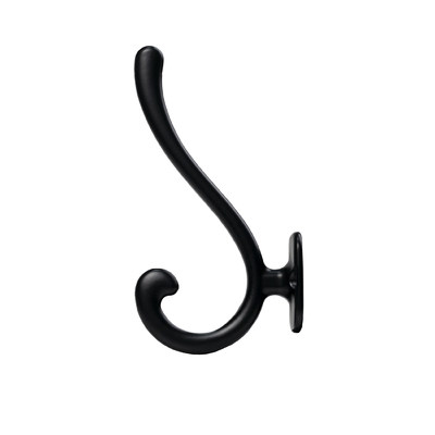 Крючок мебельный двухрожковый AКKORD черный матовый AKS 90381