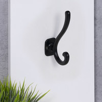 Крючок мебельный двухрожковый AКKORD черный матовый AKS 90381