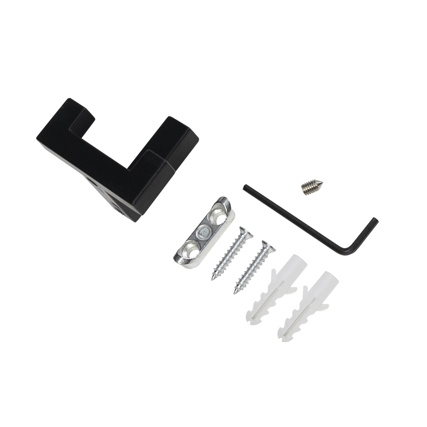 Крючок мебельный двухрожковый BENZ черный матовый AKS 80662