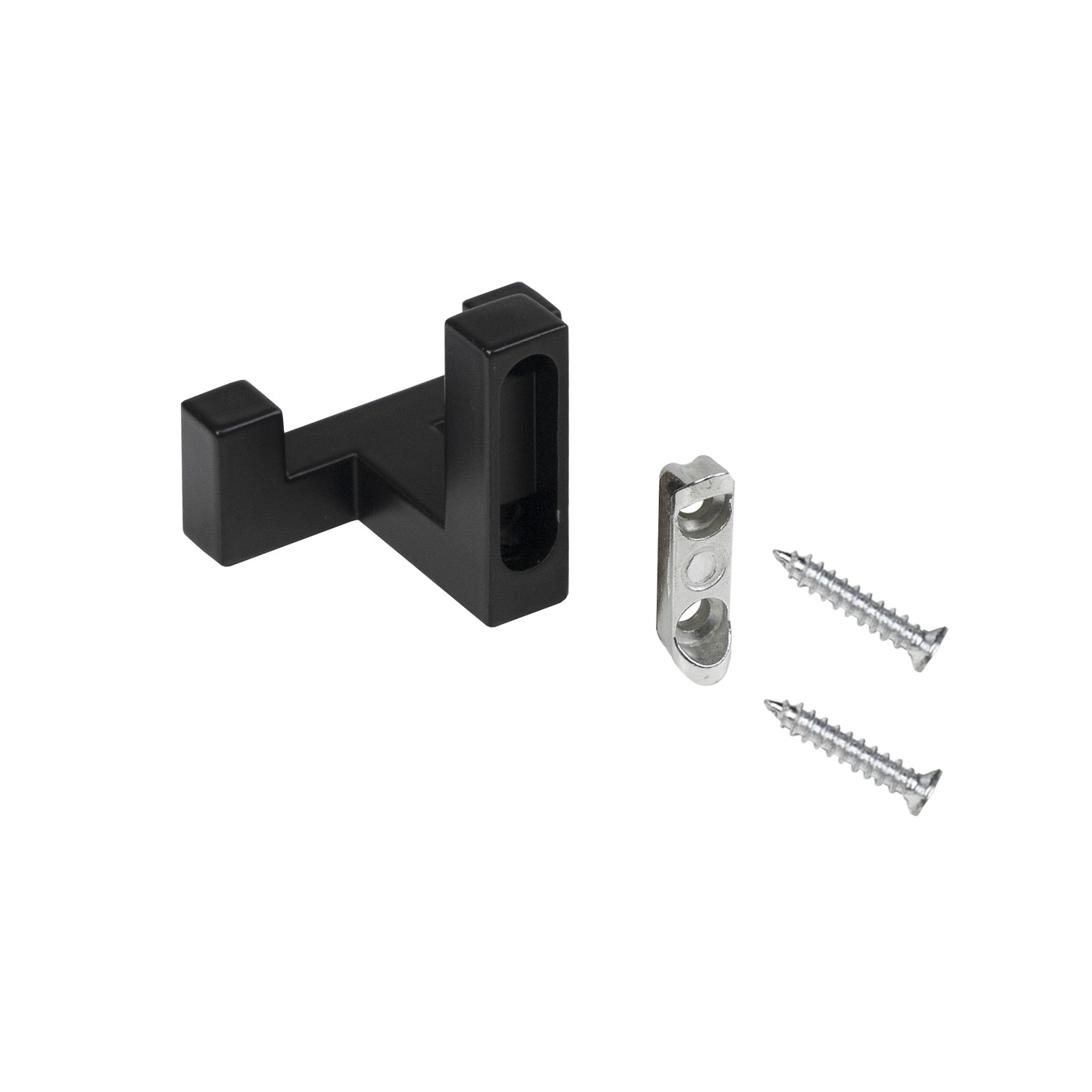 Крючок мебельный двухрожковый BENZ черный матовый AKS 80662