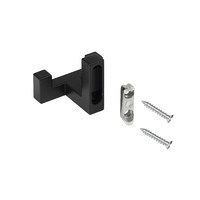 Крючок мебельный двухрожковый BENZ черный матовый AKS 80662