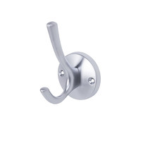 Крючок мебельный двухрожковый HORN хром матовый AKS 56839