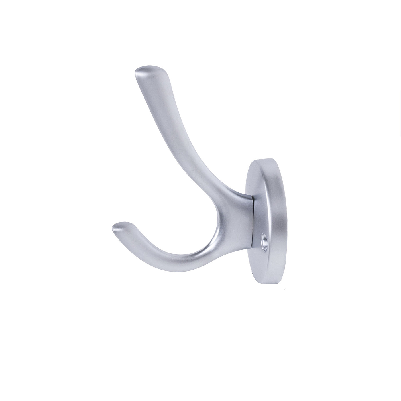 Крючок мебельный двухрожковый HORN хром матовый AKS 56839