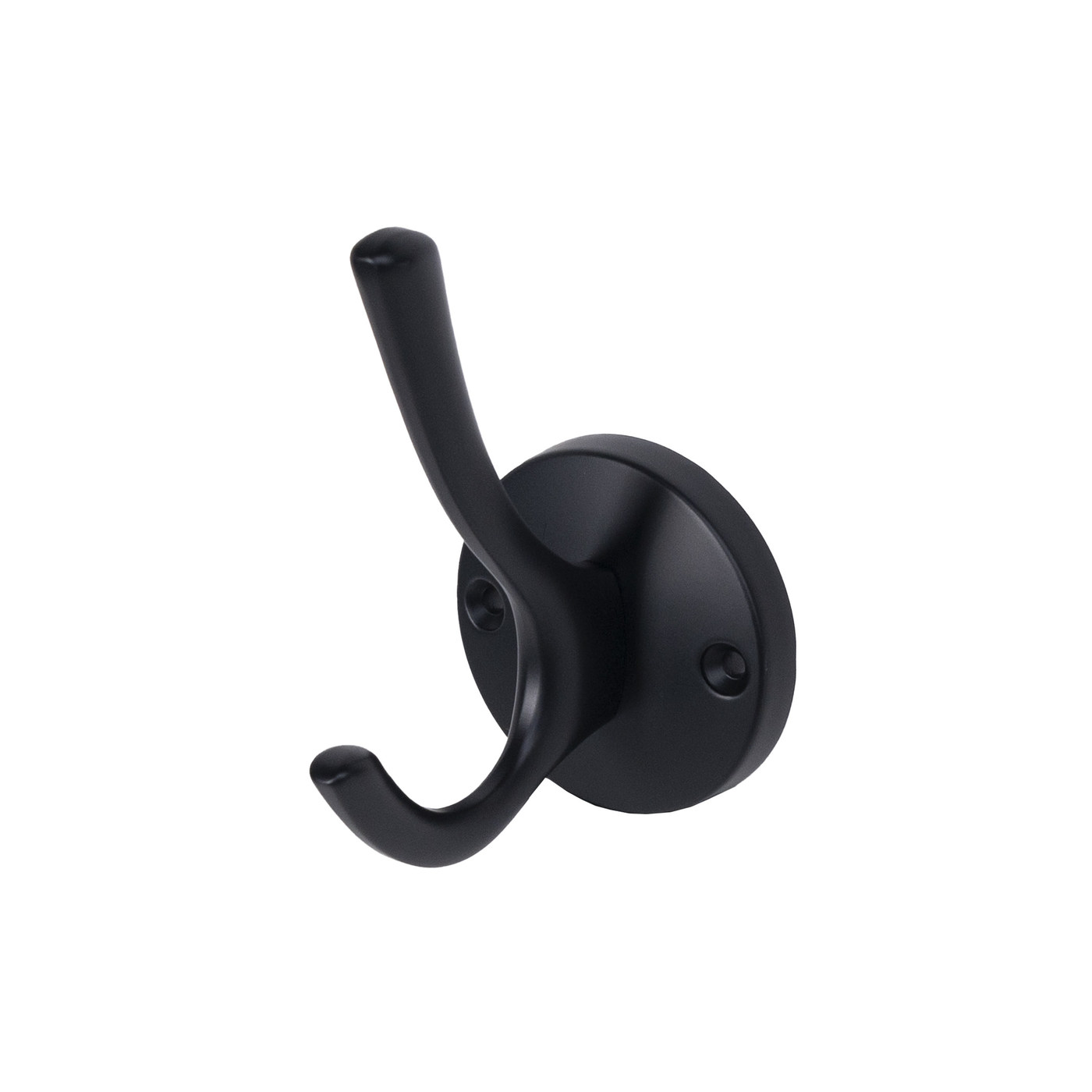 Крючок мебельный двухрожковый HORN черный AKS 56840