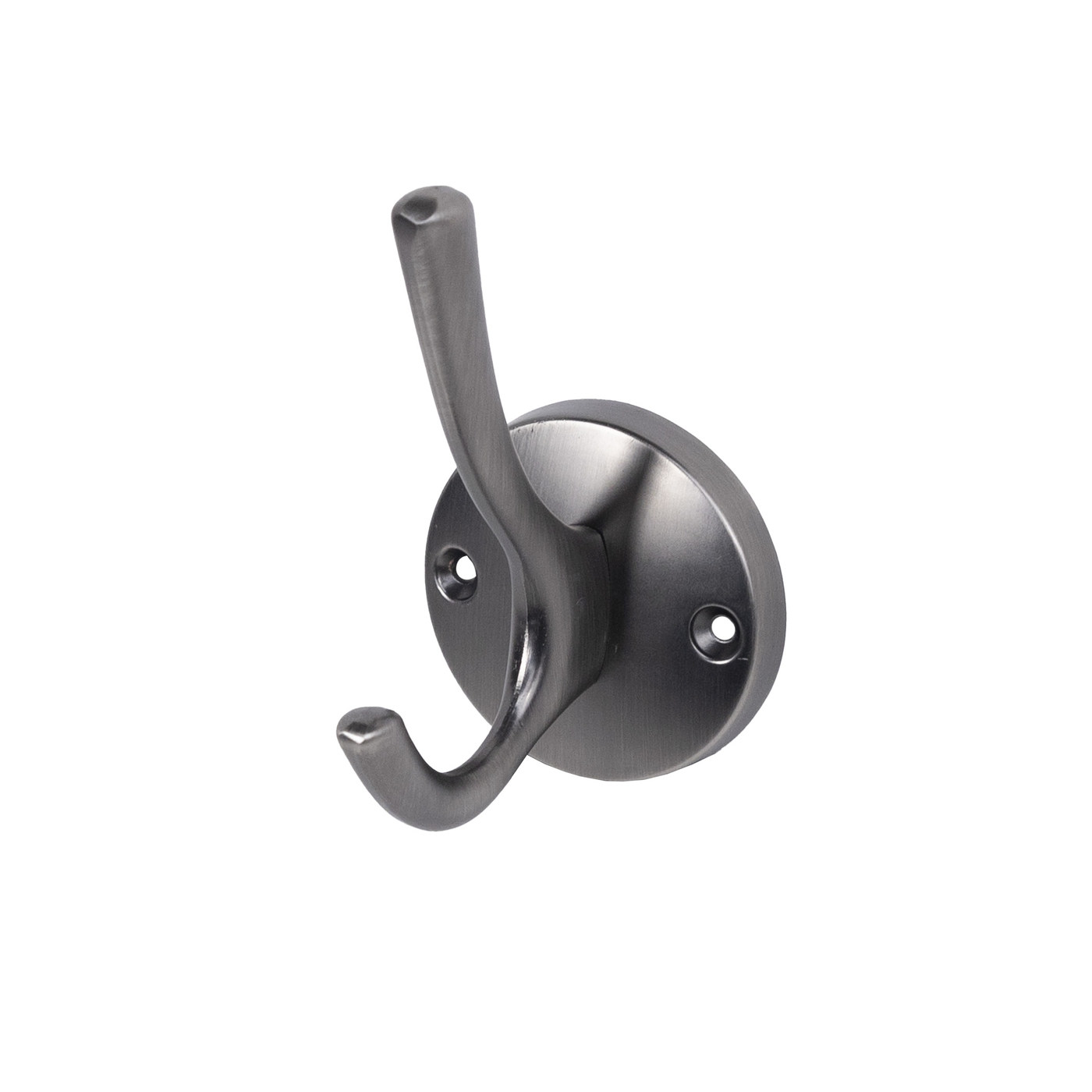 Крючок мебельный двухрожковый HORN шлифованный никель AKS 56838