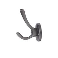 Крючок мебельный двухрожковый HORN шлифованный никель AKS 56838