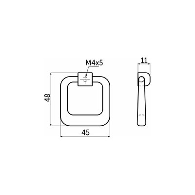 Ручка мебельная BUTTON, хром AKS  80613