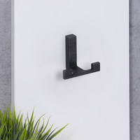 Крючок мебельный двухрожковый LEGGO шлифованный титан AKS 103310