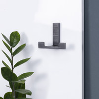 Крючок мебельный двухрожковый LEGGO шлифованный титан AKS 103310