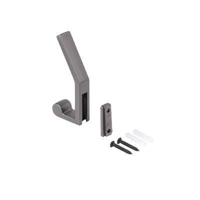 Крючок мебельный двухрожковый PEROLA графит AKS 104195