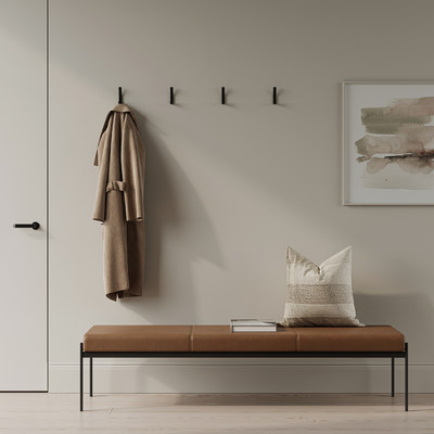 Крючок мебельный двухрожковый PEROLA графит AKS 104195