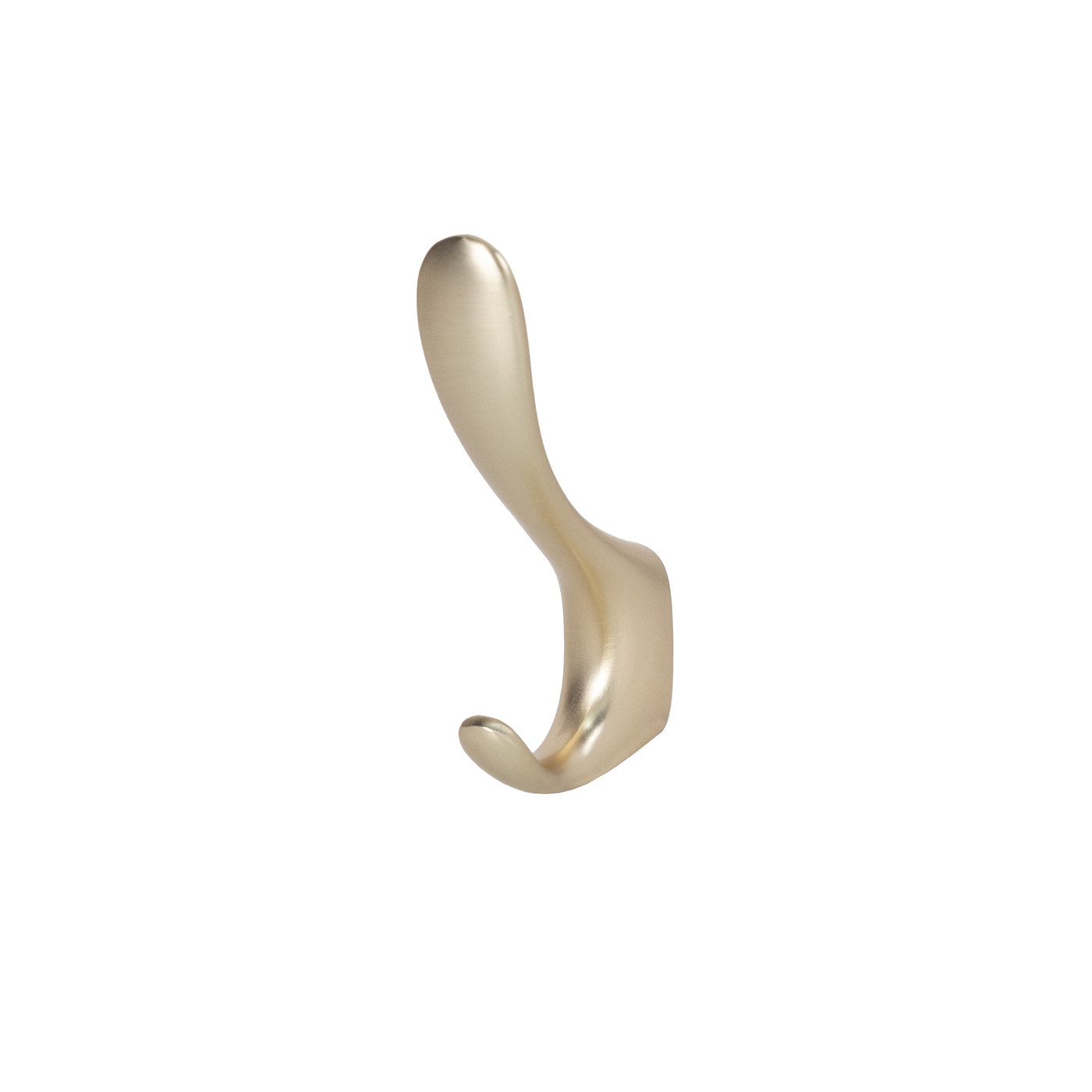Крючок мебельный двухрожковый ROMA брашированное золото AKS 104201