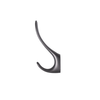 Крючок мебельный двухрожковый ROMA графит AKS 104203