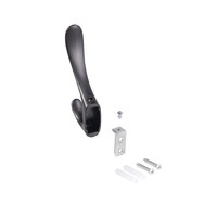 Крючок мебельный двухрожковый ROMA графит AKS 104203